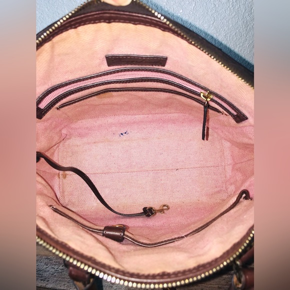 Dooney & Bourke Croc Embossed Double Pocket Satchel - Picture 12 of 12